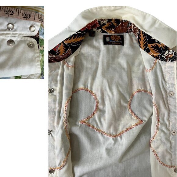 Festivals! Kenny Rogers Western Shirt Vintage 70s, Pearl Snaps, 11/12 Karman C/W - Picture 5 of 5